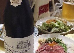 和牛たたきに松茸、鱧と、シャトー・ノエル・サン・ローラン