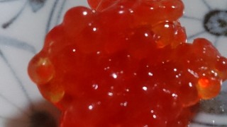 ぷりっぷりの大粒ホタテと、赤がきれいな筋子