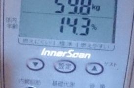 4ヵ月連続59.8Kg
