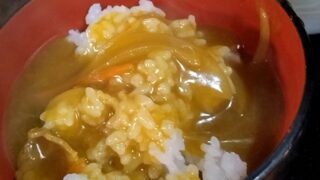 カレーうどんと小ご飯